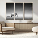 Elephand and Zebra Wall Art Canvas Print, Modern Artwork