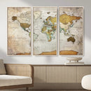 Personalized World Map Canvas Print – Colorful Watercolor by MyGreatCanvas | Canvas Wall Art Prints | Photo Prints & Wall Decor