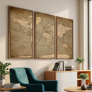 World Map Canvas Print – Framed Travel Map Wall Art for