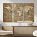World Map Wall Art Canvas Print, Framed Map Art Picture by MyGreatCanvas | Canvas Wall Art Prints | Photo Prints & Wall Decor