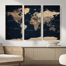 World Map Canvas Print – Detailed Map of the World Wall Art by MyGreatCanvas | Canvas Wall Art Prints | Photo Prints & Wall Decor