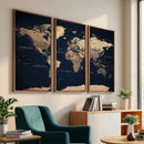 World Map Canvas Print – Detailed Map of the World Wall Art