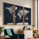 Colorful Watercolor World Map Canvas Print – Vibrant Framed