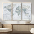 World Map Canvas Print – Detailed Map of the World Wall Art