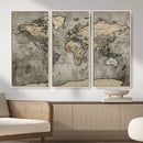 World Map Canvas Print – Detailed Map of the World Wall Art