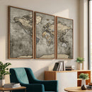 World Map Canvas Print – Detailed Map of the World Wall Art