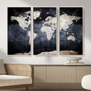 Vintage World Map Canvas Wall Art – Antique Triptych Map by MyGreatCanvas | Canvas Wall Art Prints | Photo Prints & Wall Decor