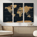 Framed Large World Map Wall Art Canvas Print – Stunning by MyGreatCanvas | Canvas Wall Art Prints | Photo Prints & Wall Decor
