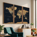 Framed Large World Map Wall Art Canvas Print – Stunning