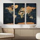 Vintage World Map Canvas Wall Art – Detailed Map with by MyGreatCanvas | Canvas Wall Art Prints | Photo Prints & Wall Decor