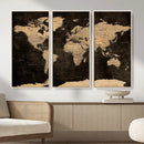 World Map Canvas Print – Detailed Map of the World Wall Art