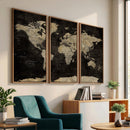 Push Pin World Map Canvas Wall Art Print, Interactive Travel