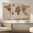 World Map Canvas Wall Art Print, Detailed Global Map Artwork by MyGreatCanvas | Canvas Wall Art Prints | Photo Prints & Wall Decor