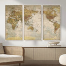 World Map Canvas Print – Detailed Map of the World Wall Art by MyGreatCanvas | Canvas Wall Art Prints | Photo Prints & Wall Decor