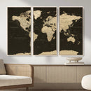 World Map Canvas Print – Framed World Map Wall Art for