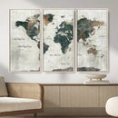 World Map Canvas Print – Framed Travel Map Wall Art for by MyGreatCanvas | Canvas Wall Art Prints | Photo Prints & Wall Decor