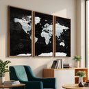 World Map Canvas Print – Framed Push Pin Wall Art, Color