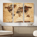 Modern Red and Gray World Map Canvas Print – Framed Wall Art by MyGreatCanvas | Canvas Wall Art Prints | Photo Prints & Wall Decor