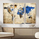 World Map Canvas Print – Colorful Abstract Travel Map, by MyGreatCanvas | Canvas Wall Art Prints | Photo Prints & Wall Decor