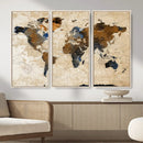 World Map Canvas Print – Framed Travel Map Wall Art for by MyGreatCanvas | Canvas Wall Art Prints | Photo Prints & Wall Decor