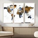 Colorful Watercolor World Map Canvas Wall Art – Framed by MyGreatCanvas | Canvas Wall Art Prints | Photo Prints & Wall Decor