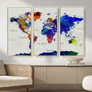 World Map Wall Art Canvas Print, Modern Decorative Framed by MyGreatCanvas | Canvas Wall Art Prints | Photo Prints & Wall Decor