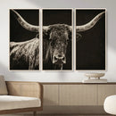 Vintage Texas Longhorn Bull Wall Art Canvas Print, Cow by MyGreatCanvas | Canvas Wall Art Prints | Photo Prints & Wall Decor