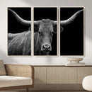 Texas Longhorn Bull Wall Art Canvas Print, Cow Portrait Wall by MyGreatCanvas | Canvas Wall Art Prints | Photo Prints & Wall Decor