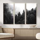 Black White Forest Wall Art Canvas Print, Misty Pine Tree by MyGreatCanvas | Canvas Wall Art Prints | Photo Prints & Wall Decor