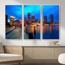 Boston Wall Art Canvas Print, Boston City Downtown Night by MyGreatCanvas | Canvas Wall Art Prints | Photo Prints & Wall Decor