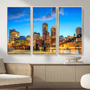 Boston Wall Art Canvas Print, Boston City Downtown Night by MyGreatCanvas | Canvas Wall Art Prints | Photo Prints & Wall Decor
