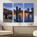 Boston Wall Art Canvas Print, Boston City Downtown Night by MyGreatCanvas | Canvas Wall Art Prints | Photo Prints & Wall Decor