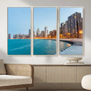 Chicago Wall Art Canvas Print, Chicago City Downtown Night by MyGreatCanvas | Canvas Wall Art Prints | Photo Prints & Wall Decor