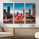 Chicago Wall Art Canvas Print - Chicago City Downtown Night by MyGreatCanvas | Canvas Wall Art Prints | Photo Prints & Wall Decor