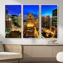 Chicago Wall Art Canvas Print - Chicago City Downtown Night by MyGreatCanvas | Canvas Wall Art Prints | Photo Prints & Wall Decor