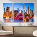 Chicago Wall Art Canvas Print, Chicago City Downtown Night by MyGreatCanvas | Canvas Wall Art Prints | Photo Prints & Wall Decor