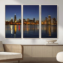 Chicago Wall Art Canvas Print - Chicago City Downtown Night by MyGreatCanvas | Canvas Wall Art Prints | Photo Prints & Wall Decor