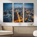Chicago Wall Art Canvas Print - Chicago City Downtown Night by MyGreatCanvas | Canvas Wall Art Prints | Photo Prints & Wall Decor