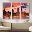 Chicago Wall Art Canvas Print - Chicago City Downtown Night by MyGreatCanvas | Canvas Wall Art Prints | Photo Prints & Wall Decor