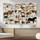 Farmhouse Animals Horse Longhorn Cow Wall Art Canvas Print - by MyGreatCanvas | Canvas Wall Art Prints | Photo Prints & Wall Decor