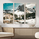 Snowy Mountain Wall Art Canvas Print, Alpine Pine Forest by MyGreatCanvas | Canvas Wall Art Prints | Photo Prints & Wall Decor