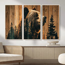 Rustic Bear Wall Art Canvas Print – Woodland Wildlife by MyGreatCanvas | Canvas Wall Art Prints | Photo Prints & Wall Decor