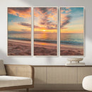 Sunset Beach Wall Art Canvas Print – Soft Coastal by MyGreatCanvas | Canvas Wall Art Prints | Photo Prints & Wall Decor