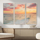 Sunset Beach Wall Art Canvas Print – Soft Coastal by MyGreatCanvas | Canvas Wall Art Prints | Photo Prints & Wall Decor