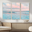 Ocean Wave Wall Art Canvas Print, Pastel Surf Seascape by MyGreatCanvas | Canvas Wall Art Prints | Photo Prints & Wall Decor