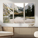 Lake Braies Alpine Landscape Wall Art Canvas Print, by MyGreatCanvas | Canvas Wall Art Prints | Photo Prints & Wall Decor