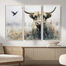 Abstract Highland Cow Animal Wall Art Canvas Print by MyGreatCanvas | Canvas Wall Art Prints | Photo Prints & Wall Decor
