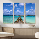 Caribbean Ocean Pier Seascape Wall Art Canvas Print, by MyGreatCanvas | Canvas Wall Art Prints | Photo Prints & Wall Decor