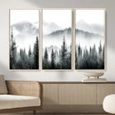 Misty Pine Forest Mountain Landscape Wall Art Canvas Print by MyGreatCanvas | Canvas Wall Art Prints | Photo Prints & Wall Decor