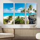 Tropical Beach Wall Art Canvas Print, Palm Tree Ocean by MyGreatCanvas | Canvas Wall Art Prints | Photo Prints & Wall Decor